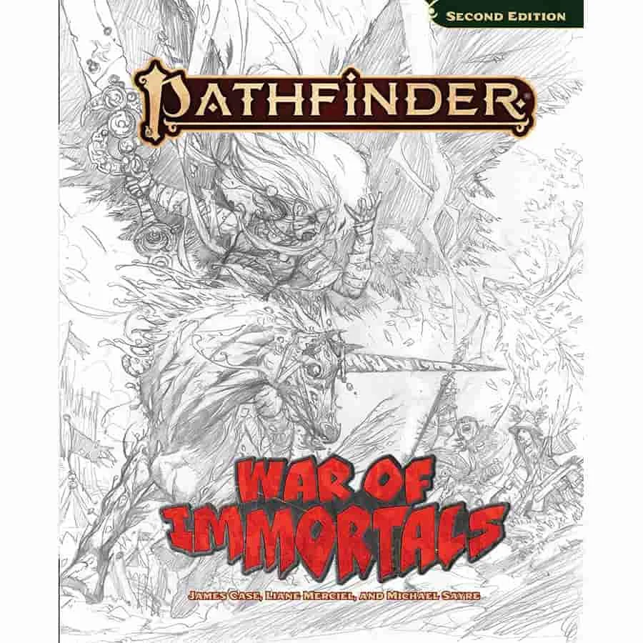 Pathfinder RPG 2nd Ed War of Immortals Sketch Cover