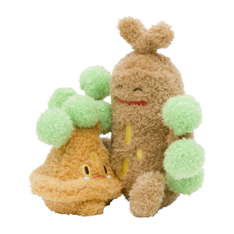 Pokemon Center: 6 Inch Plush Bonsly & Sudowoodo Pokemon Buru Buru Mugyu!