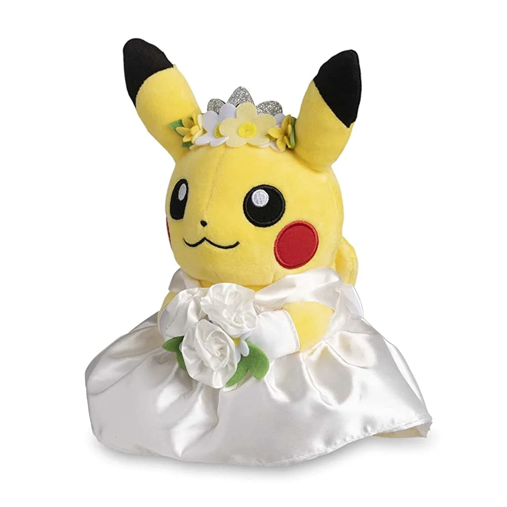 Pokemon Center: Pikachu Wedding - Dress Pikachu (Female) Plush, 8 Inch