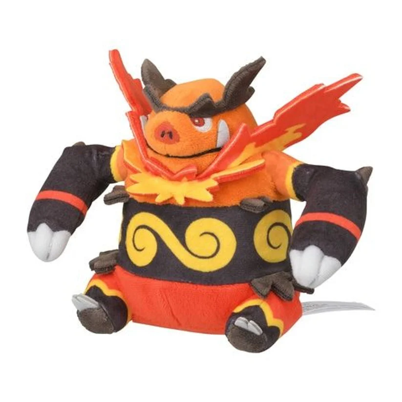 Pokemon Center: Sitting Cuties: Emboar Plush # 500 -Generation 5 - 6 In