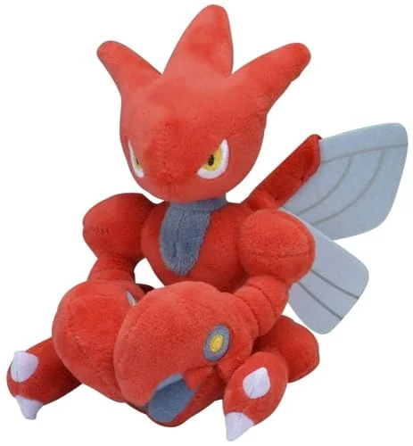 Pokemon Center: Sitting Cuties: Scizor Plush # 212 -Generation 2 - 6 In