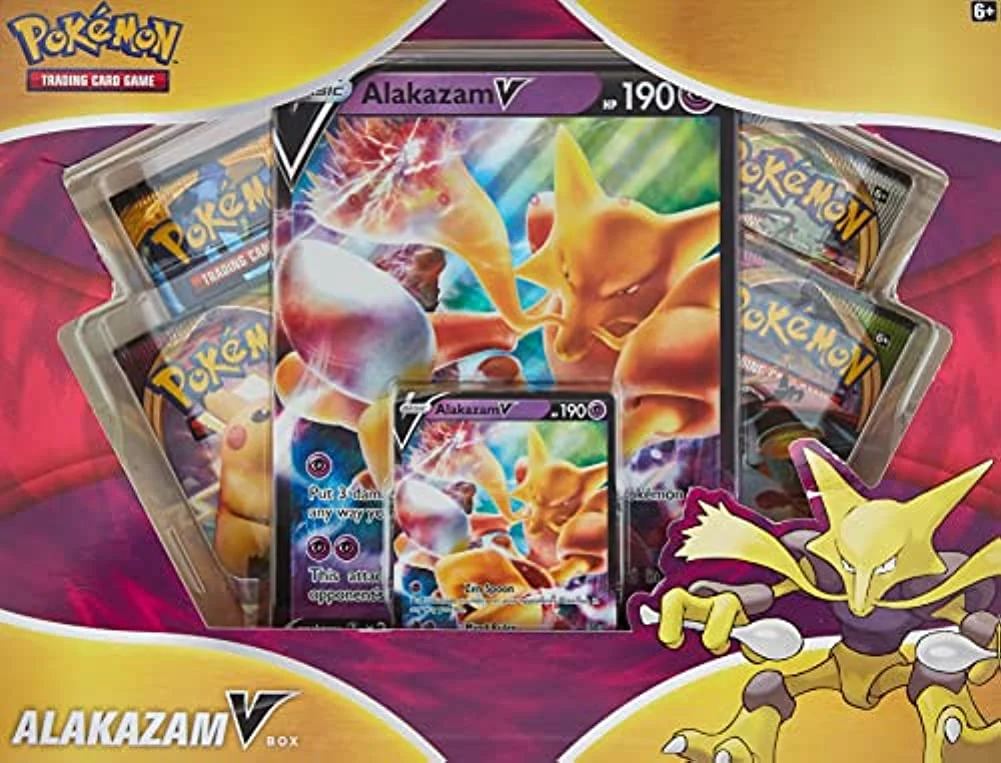 Pokemon TCG Alakazam V Box - 4 Packs, Promo Card