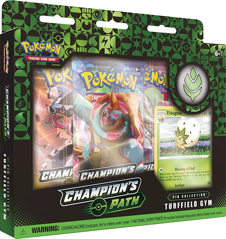 Pokemon TCG: Champion's Path Pin Collection (Turffield, Hulbury, and Motostoke), Multicolor (290-80484)