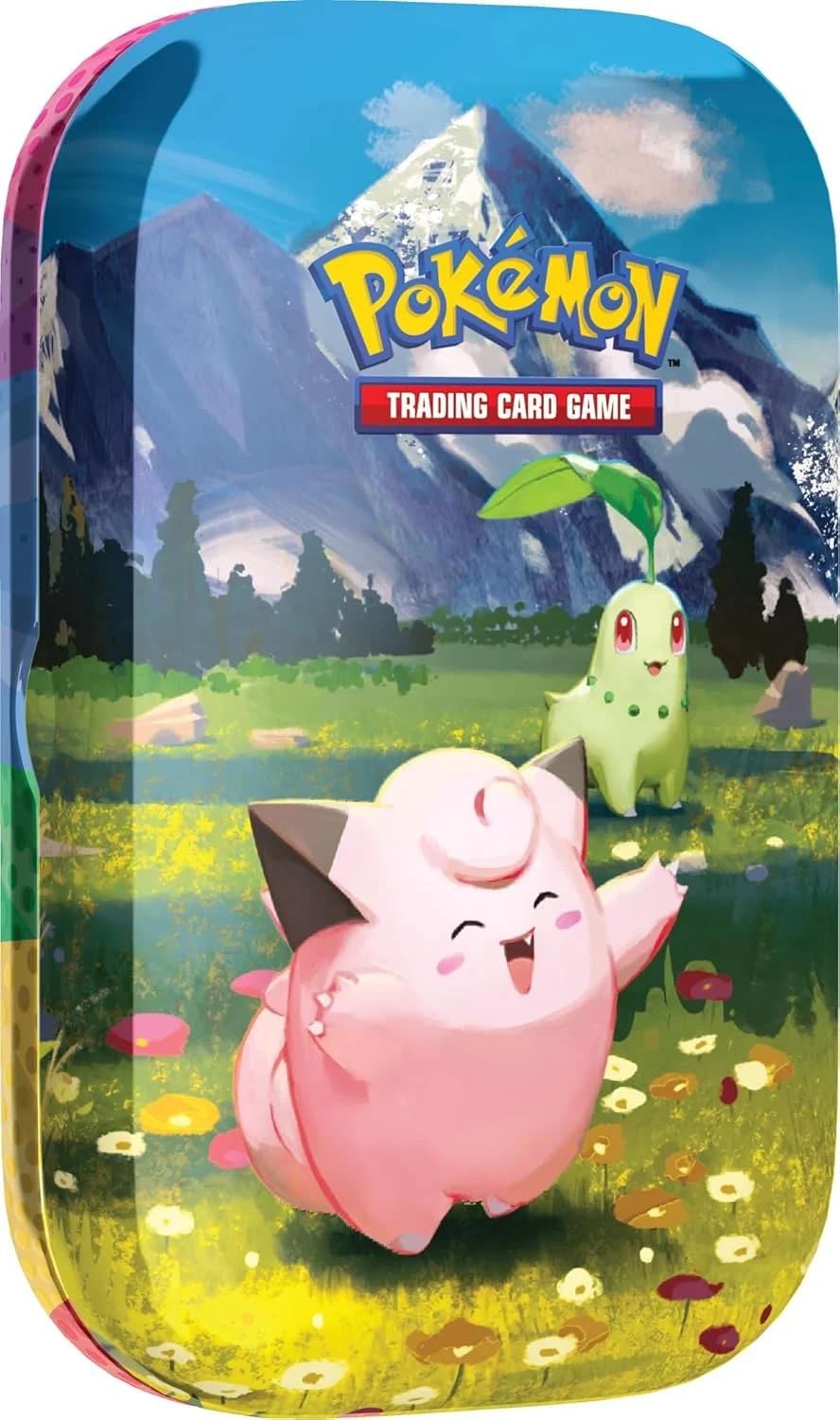 Pokemon TCG: Mega Evolution—Ascended Heroes Mini Tin: Clefairy & Chikorita (1 Sticker Sheet, a Pokémon Art Card & 2 Booster Packs)