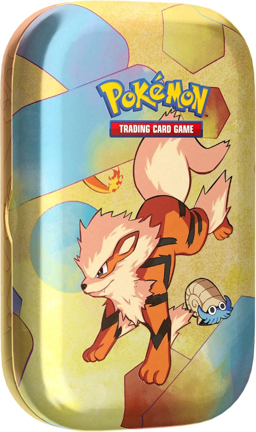 Pokemon TCG: Scarlet & Violet—151 Mini Tin – Arcanine (2 Booster Packs, 1 Coin & 1 Art Card)