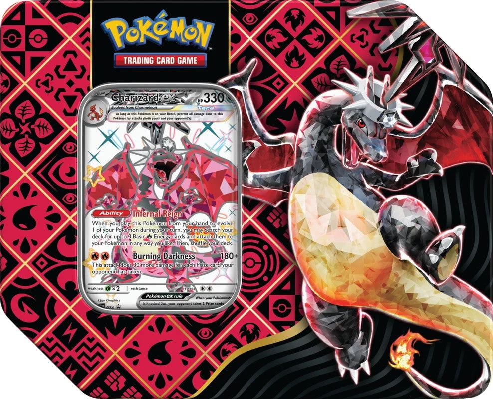 POKEMON TCG: SCARLET AND VIOLET: PALDEAN FATES: TIN - Shiny Charizard