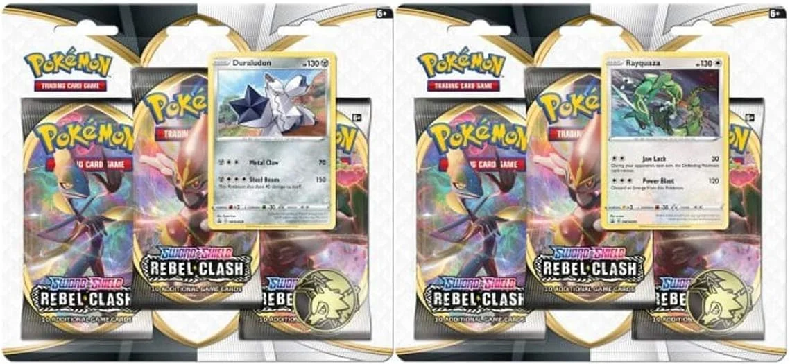 Pokemon TCG: Sword & Shield Rebel Clash 3 Booster Pack Blister (Random Promo)
