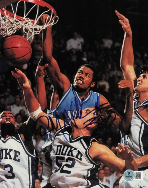 Rasheed Wallace Autographed 8x10 Photo North Carolina Tarheels Beckett BAS QR #BS36797