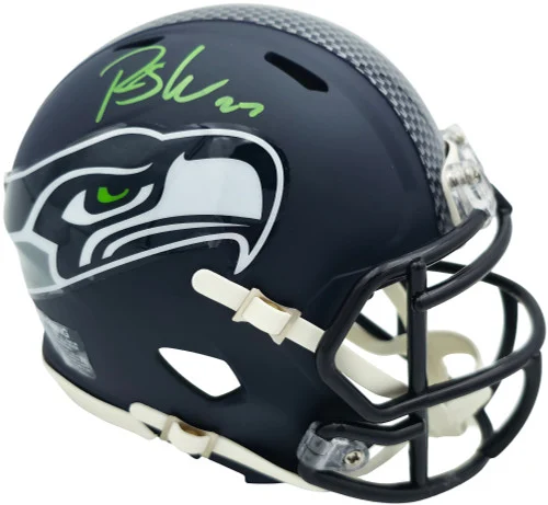 Rashid Shaheed Autographed Seattle Seahawks Blue Speed Mini Helmet MCS Holo Stock #265566