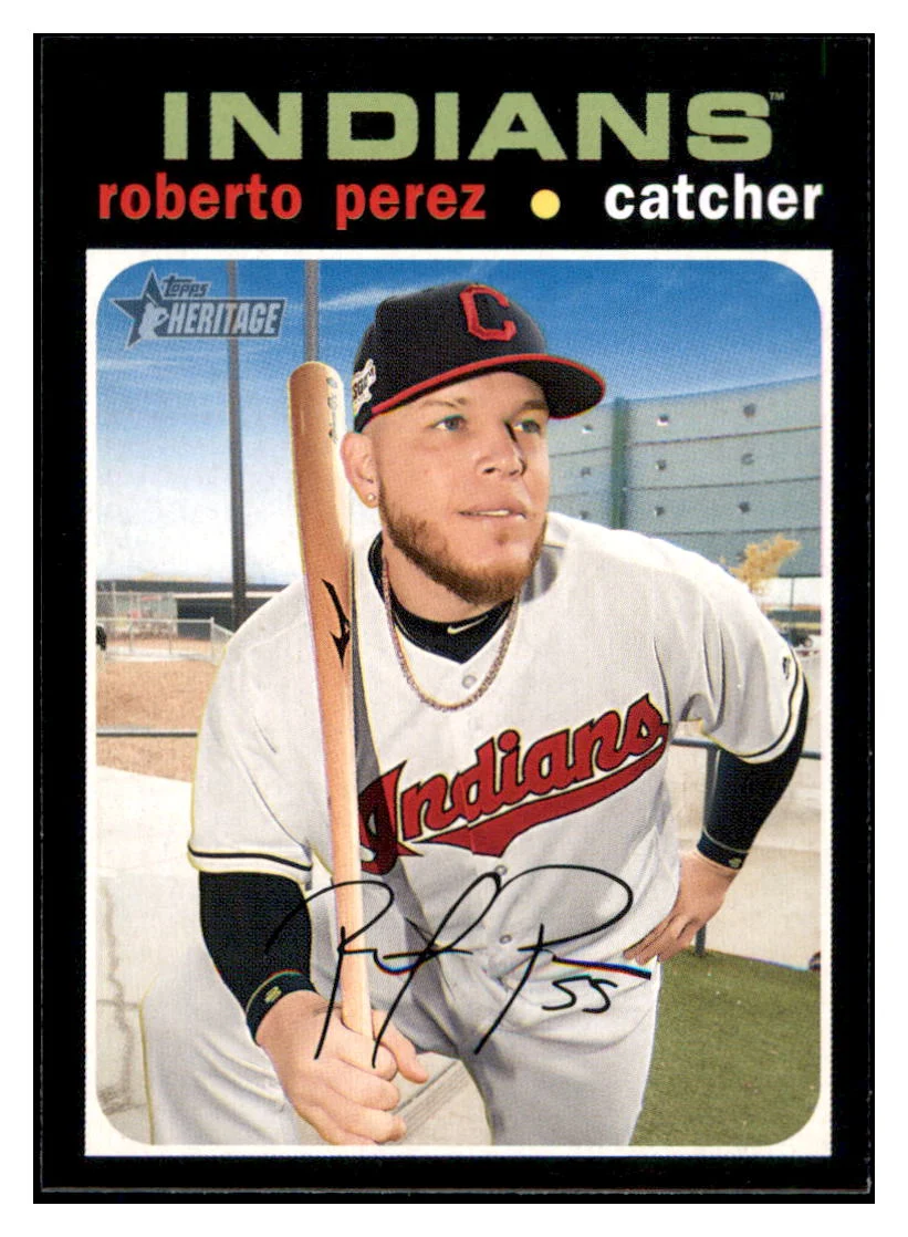 Roberto Perez 2020 Topps Heritage Cleveland Indians Baseball CardTMH1A