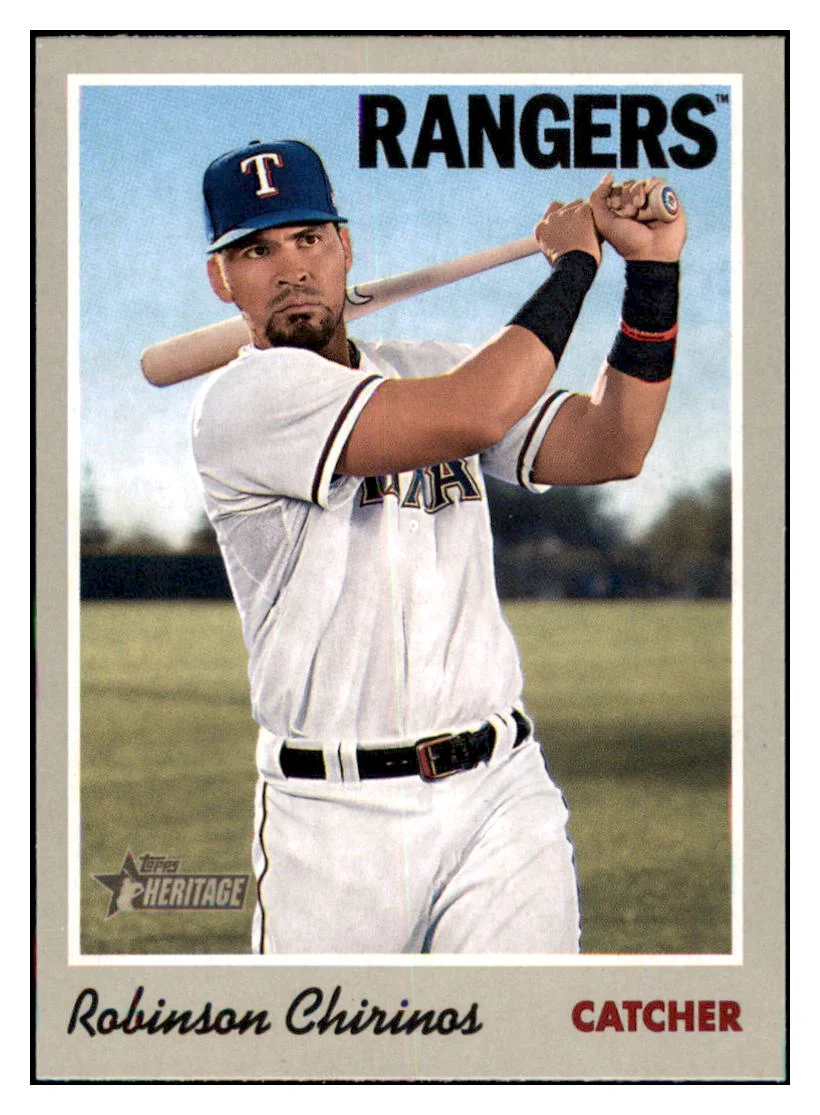 Robinson Chirinos 2019 Topps Heritage Texas Rangers #128 Baseball Card TMH1B