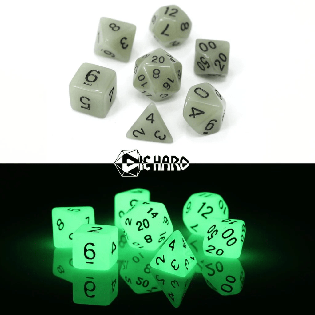 RPG Dice Set Glow in the Dark