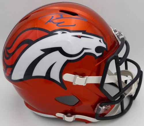 Russell Wilson Autographed Orange Flash Full Size Replica Helmet Denver Broncos Fanatics Holo #QL84418437