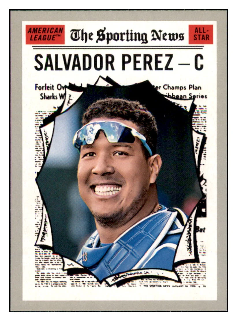 Salvador Perez Kansas City Royals Sporting News #351 2019 Topps Heritage Baseball Card TMH1B