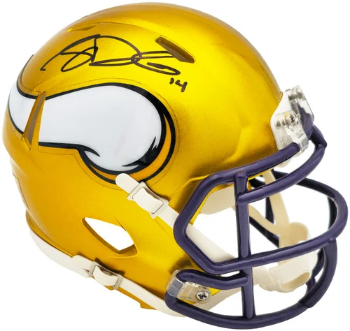 Sam Darnold Autographed Minnesota Vikings Flash Yellow Speed Mini Helmet Beckett BAS Witness Stock #230254