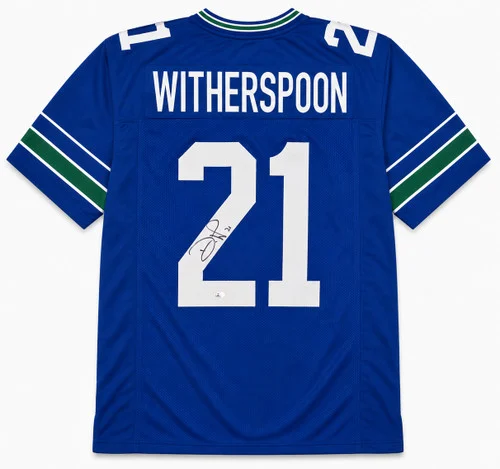 Seattle Seahawks Devon Witherspoon Autographed Blue Throwback Jersey MCS Holo Stock #265667