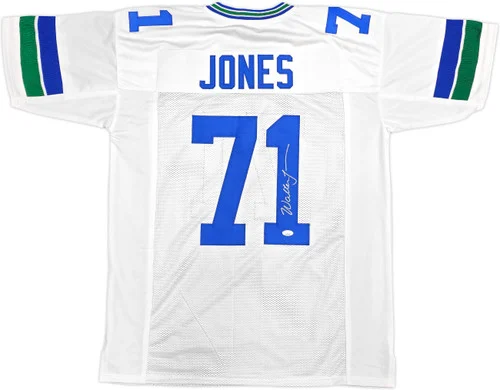 Seattle Seahawks Walter Jones Autographed White Jersey JSA Stock #234533