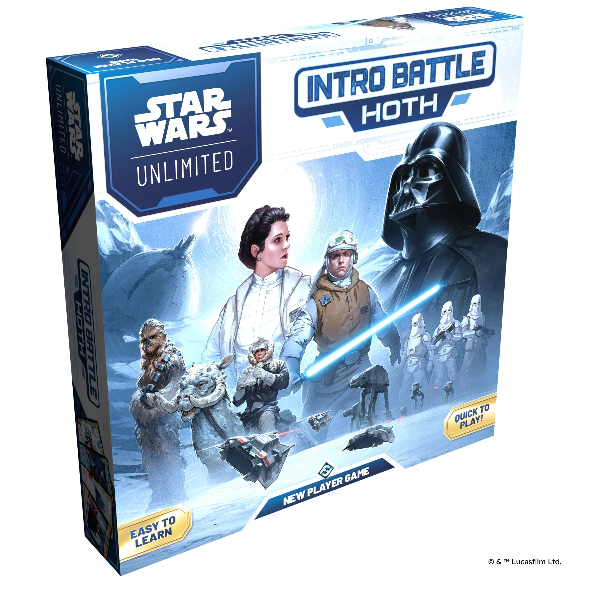 Star Wars: Unlimited TCG - Intro Battle Hoth - Easy-to-Learn Trading Card Game Starter Set with Pre-Built Vader & Leia Decks for Kids & Adults, Ages 12+, 2+ Players, 20 Min Playtime