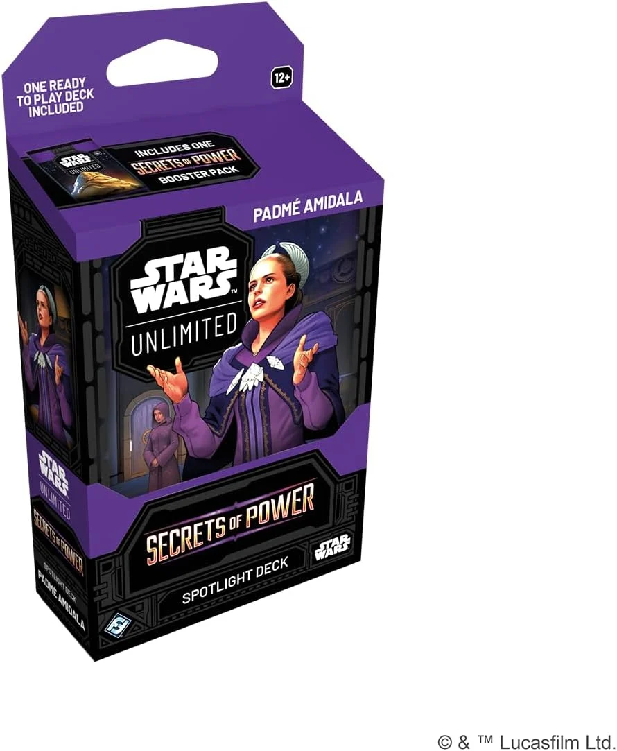 Star Wars: Unlimited TCG Secrets of Power Padmé Amidala SPOTLIGHT DECK - Pre-Built 50-Card Ready-to-Play Deck with Booster Pack, Ages 12+, 2+ Players, 20 Minute Playtime