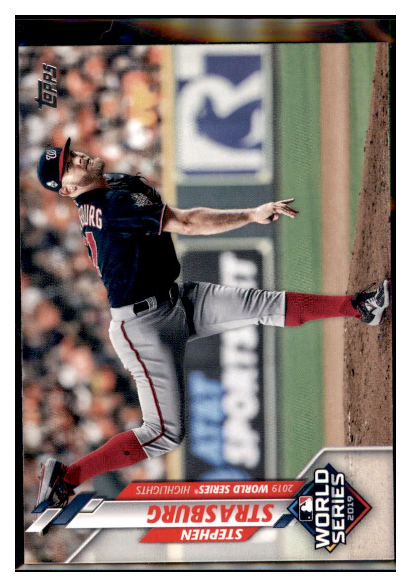 Stephen Strasburg WS 2020 Topps Washington Nationals Baseball Card MLSB1