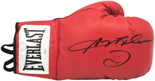 Sugar Ray Leonard Autographed Red Everlast Boxing Glove Right Handed RH JSA Stock #237641