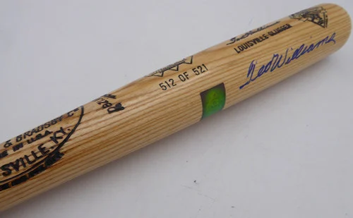 Ted Williams Autographed Louisville Slugger Game Model Bat Boston Red Sox #/521 Beckett BAS QR #AE85504