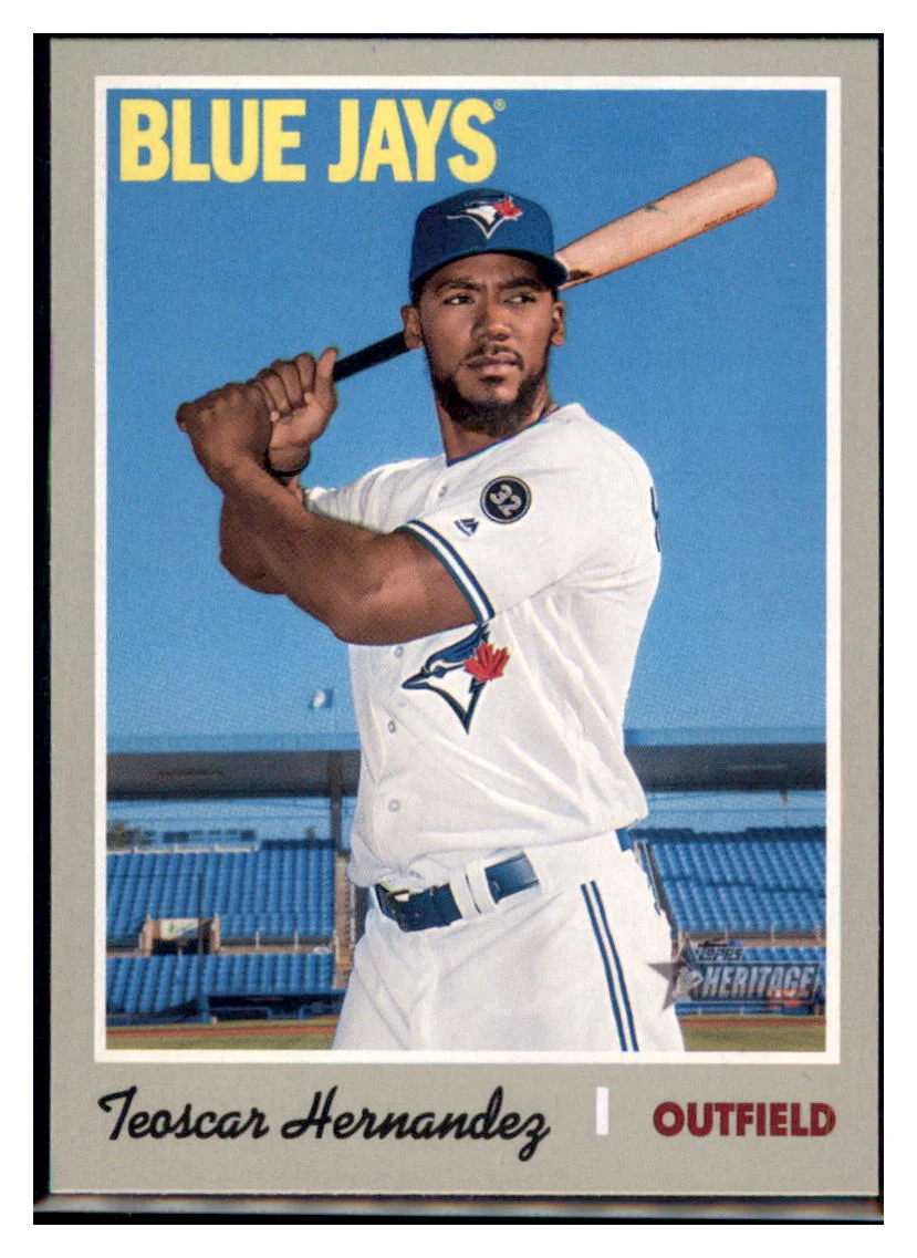 Teoscar Hernandez 2019 Topps Heritage MLB Toronto Blue Jays #398 Collectible Baseball Card TMH1B