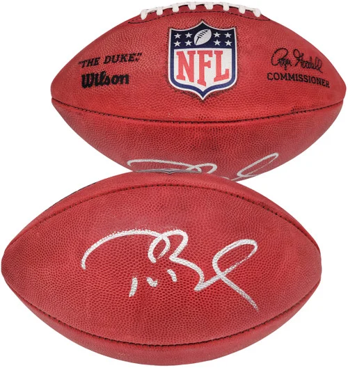 Tom Brady Autographed Official NFL Leather Football New England Patriots Fanatics Holo Stock #202346
