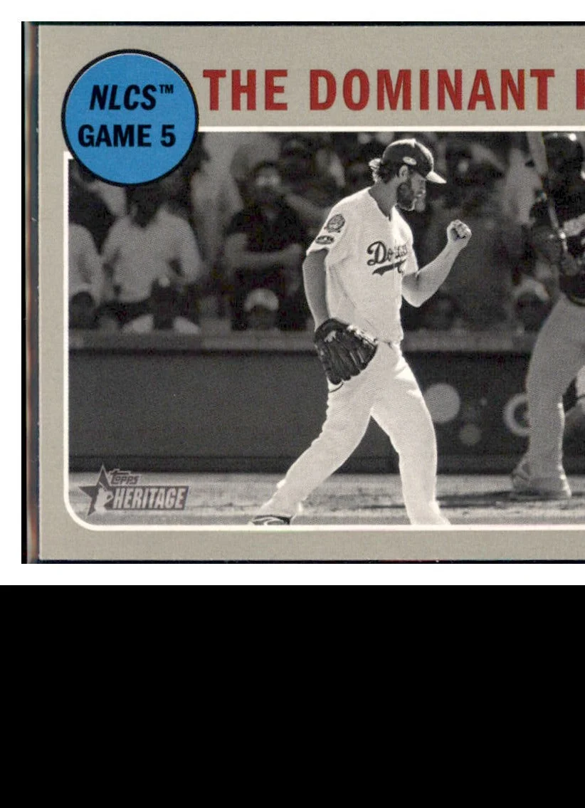 Topps 2019 Heritage: Clayton Kershaw's Iconic "Dominant Kersh!" Moment, Dodgers #197 Card TMH1C_1b