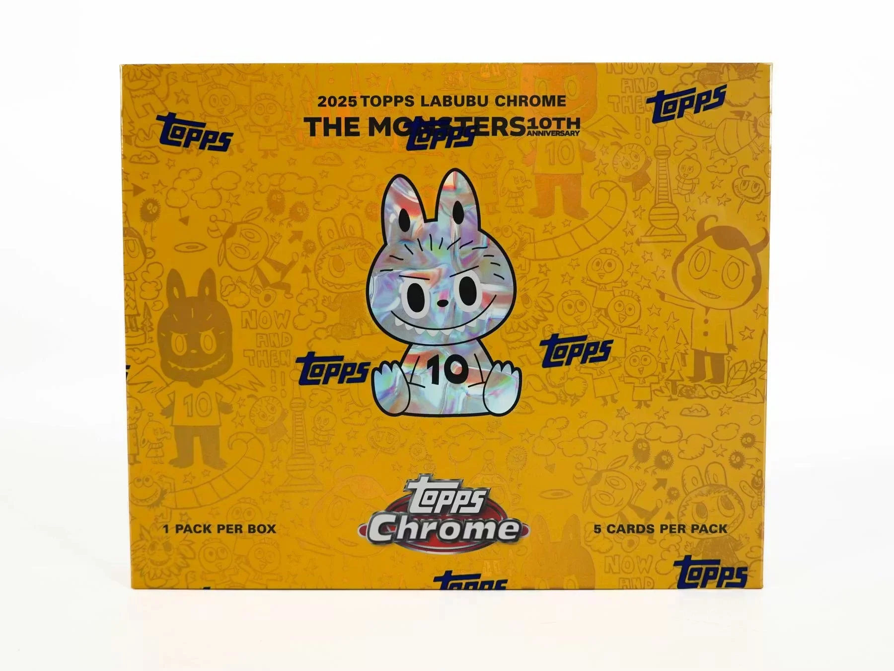 Topps 2025 Chrome Labubu The Monsters 10th Anniversary Hobby Box