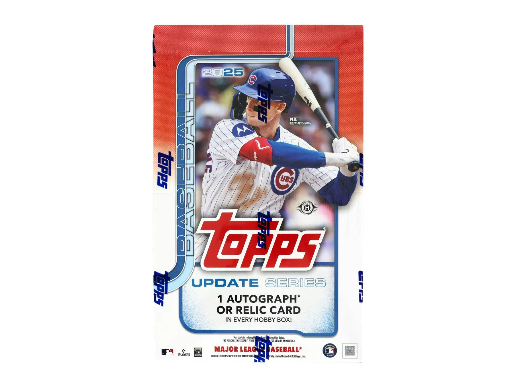 Topps 2025 Update Series Baseball Hobby Trading Card Box (1 Autograph or Relic Card Per Box)