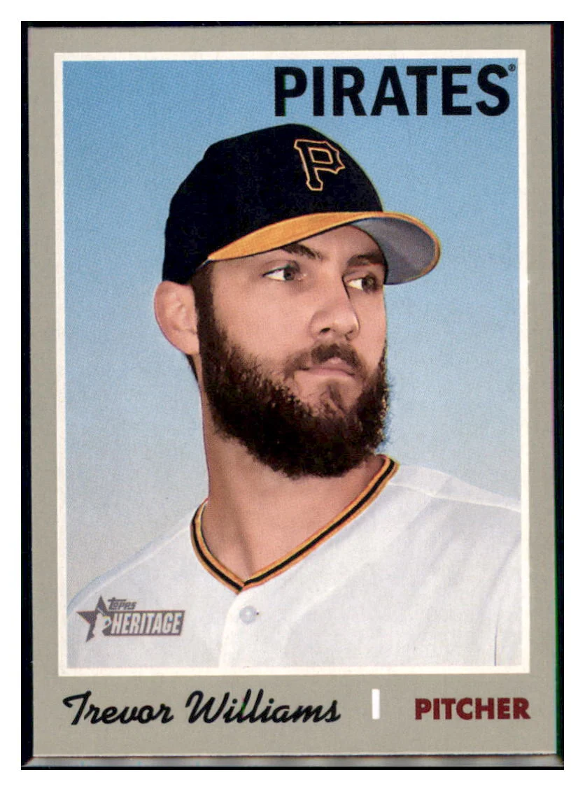 Trevor Williams Pittsburgh Pirates #166 2019 Topps Heritage Baseball Trading Card TMH1C