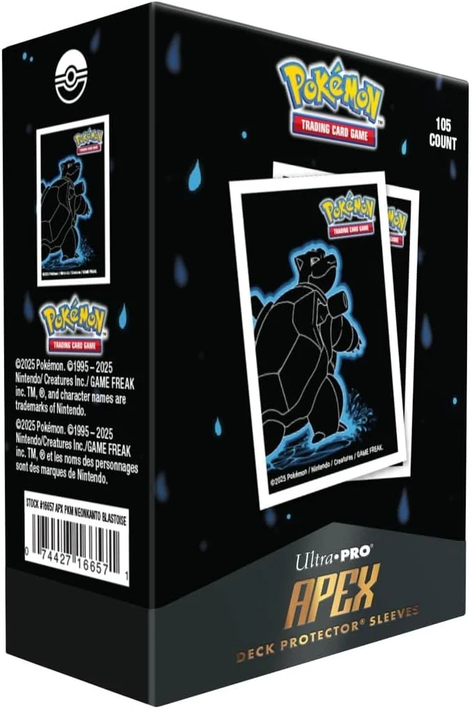 Ultra Pro Apex Deck Protectors - Pokemon Neon Kanto - Blastoise (105ct)