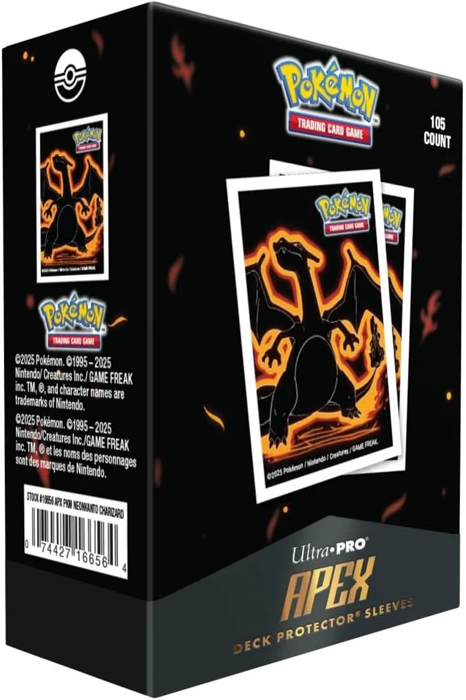 Ultra Pro Apex Deck Protectors - Pokemon Neon Kanto - Charizard (105ct)