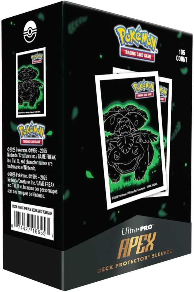 Ultra Pro Apex Deck Protectors - Pokemon Neon Kanto - Venusaur (105ct)