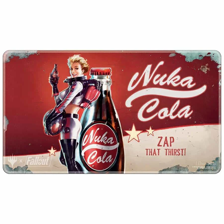 Ultra PRO - Fallout Holofoil Playmat - Nuka Cola Pinup - for Magic: The Gathering, Limited Edition Collectible Trading Tabletop Gaming Essentials Accessory Supplies
