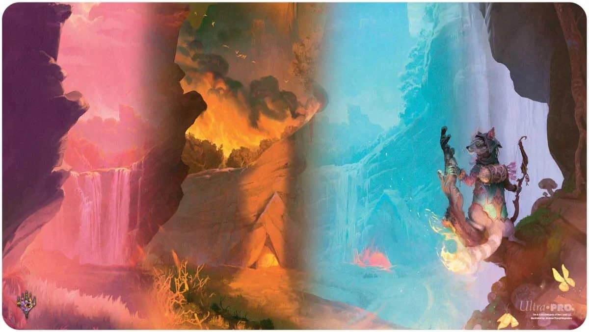 Ultra Pro - Magic The Gathering Bloomburrow Playmat Featuring Season Lands: Mountain (Four Seasons)