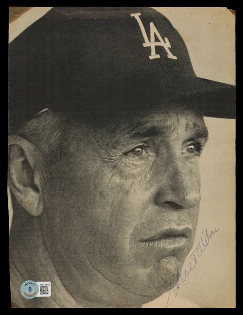Walter Alston Autographed 8x10 Magazine Page Photo Los Angeles Dodgers Beckett BAS #AD43452