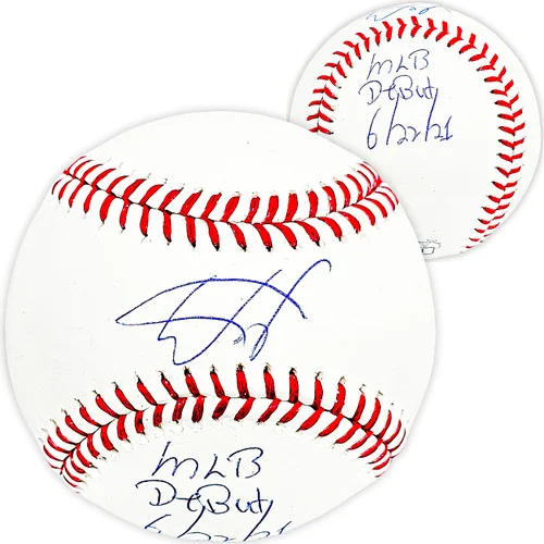 Wander Franco Autographed Official MLB Baseball Tampa Bay Rays "MLB Debut 6/22/21" JSA Stock #215878