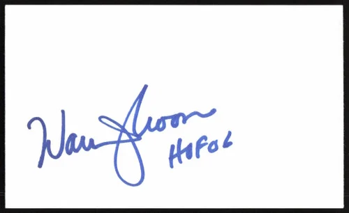 Warren Moon Autographed 3x5 Index Card Houston Oilers SKU #265404