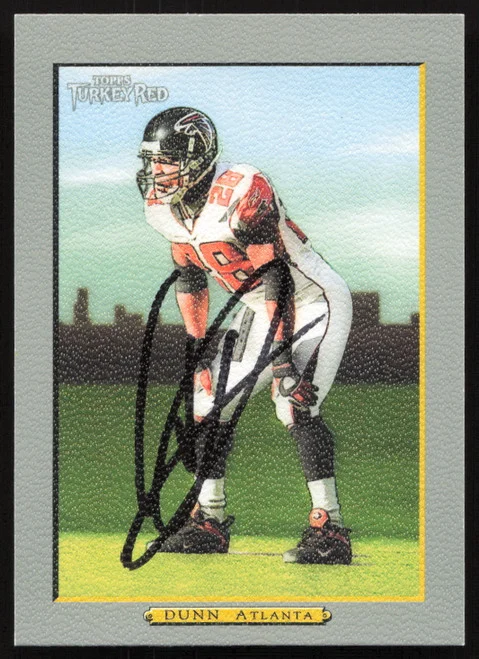 Warrick Dunn Autographed 2005 Topps Turkey Red Card #120 Atlanta Falcons SKU #265269