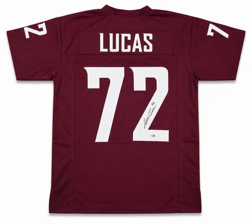 Washington State Cougars Abraham Abe Lucas Autographed Crimson Jersey MCS Holo Stock #263327