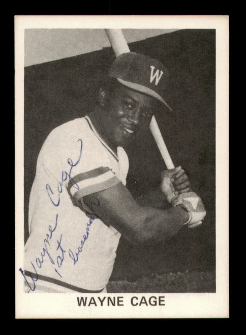 Wayne Cage Autographed 1976 TCMA Rookie Card Williamsport Tomahawks SKU #231631