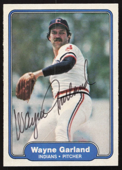 Wayne Garland Autographed 1982 Fleer Card #367 Cleveland Indians SKU #263639