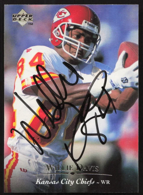 Willie Davis Autographed 1995 Upper Deck Card #83 Kansas City Chiefs SKU #260303