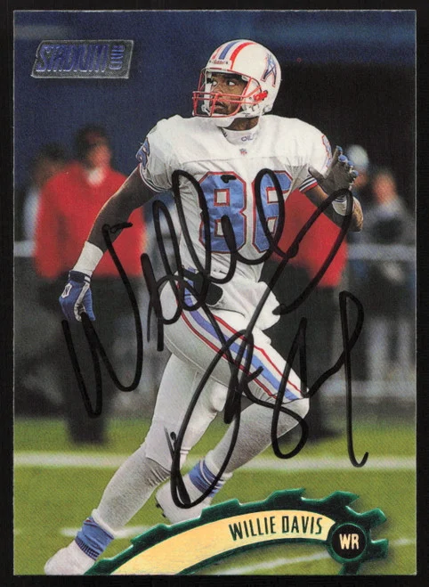 Willie Davis Autographed 1997 Stadium Club Card #222 Tennessee Oilers SKU #261281