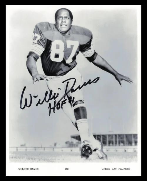 Willie Davis Autographed 8x10 Photo Green Bay Packers "HOF 81" SKU #245956