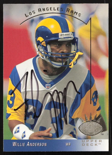 Willie Flipper Anderson Autographed 1993 Upper Deck SP Card #136 Los Angeles Rams SKU #260673