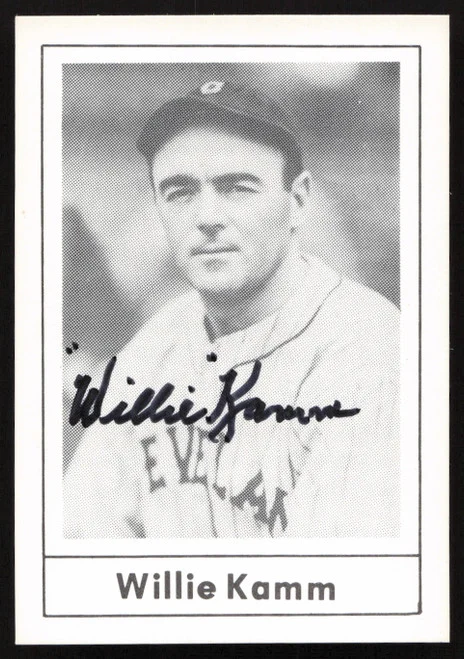 Willie Kamm Autographed 1978 Grand Slam Card #27 Cleveland Indians SKU #264517