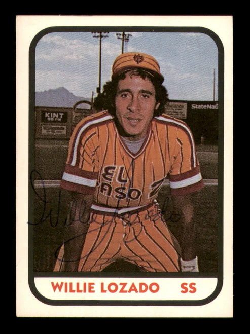 Willie Lozado Autographed 1981 TCMA Rookie Card #2 El Paso Diablos SKU #231864
